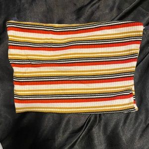 Stripped multi colored tube top